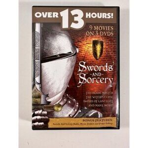 Swords & Sorcery 9 Movies in 3-Disc DVD Set Over 13 Hours Blade Master